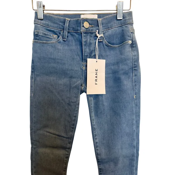 FRAME Le Skinny de Jeanne Skinny Jeans Women’s 24 Mid-Rise Ankle Blue Denim NWT - Image 2