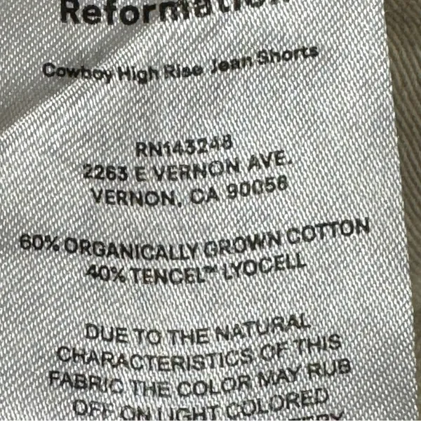 Reformation Cowboy High Rise Jean Shorts - Image 10