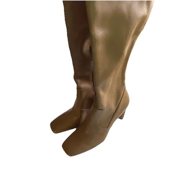 Sarto by Franco Sarto Flexa Over-the-Knee Boots – Camel Leather – US 6.5 – NEW - Image 3