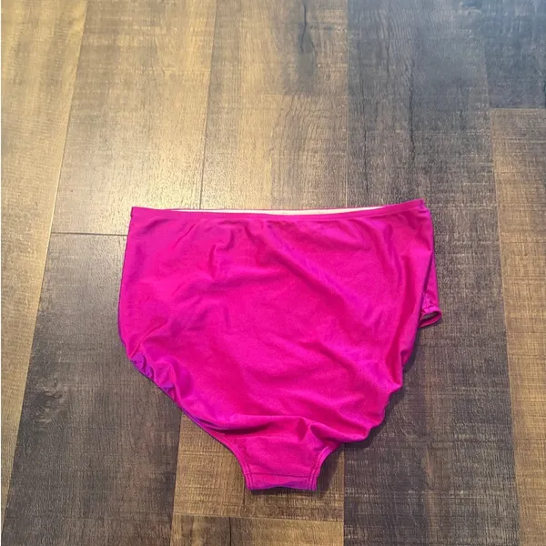 Albion High Waisted Magenta Bikini Bottom Swim Briefs Size M - Image 5