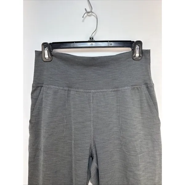 Beyond‎ Yoga Heather Rib Midi Joggers Size M Smoke Gray Pockets Lounge - Image 2