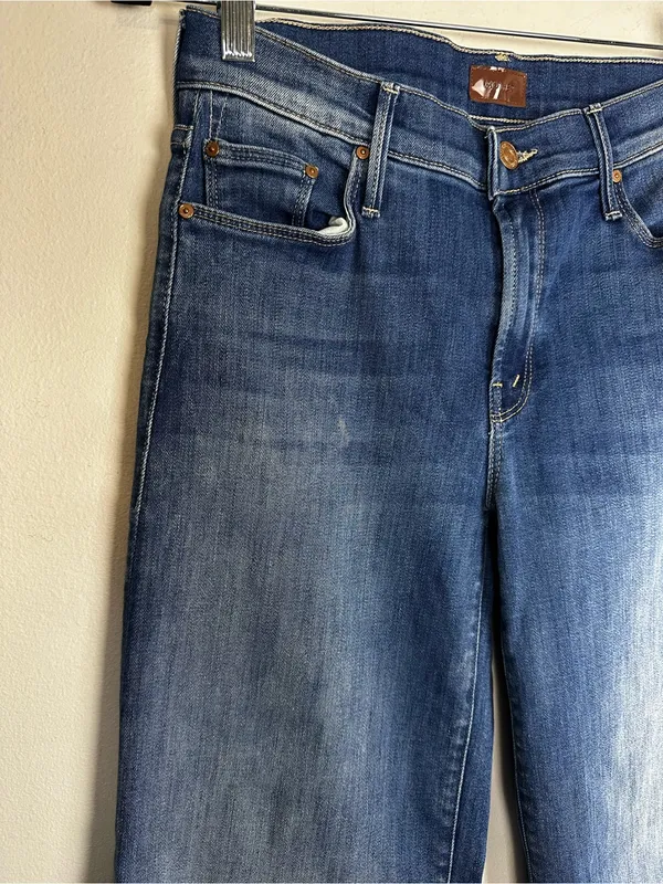Mother The Down Low Twister Ankle Low Rise Wide Leg Jeans Women’s Sz 28 - Image 2