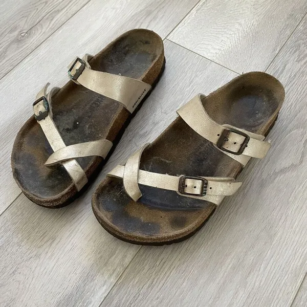 Birkenstock Mayari Strappy Slip On Sandals Beige (size 37) outdoor gorpcore hike - Image 6