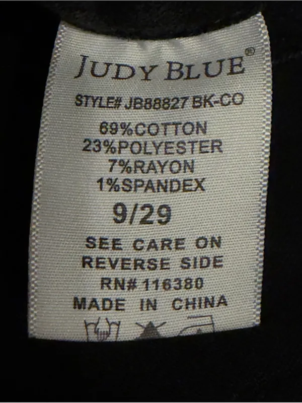 Judy Blue High Rise Patch Pocket Wide Leg Jeans 9/29 Washed Black JB88827 - Image 4