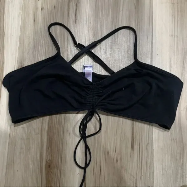 Savage X Fenty Black Ruched Front Caviar Bra Women’s 1XL XL - Image 2