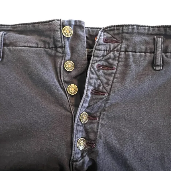 PILCRO THE LETTERPRESS Wide Leg Blue Pants Exposed Buttons Women’s Size 28 - Image 5