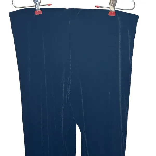 Free People Women's Pants Y2K Velour Flared Leg‎ Retro Glam Pull On Black Medium - Image 5
