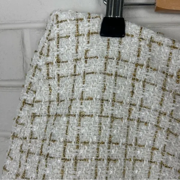 NWT Dolce Cabo White Tweed Knit Mini Skort Size XL - Image 11