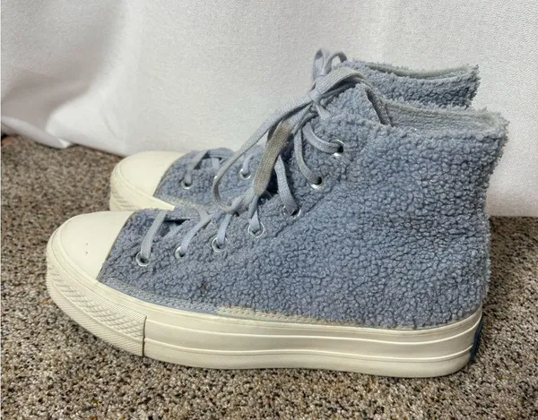 Converse Chuck Taylor All-Star Hi Lift ‘Cozy Club’ Trainer Fuzzy Sherpa Platform - Image 4