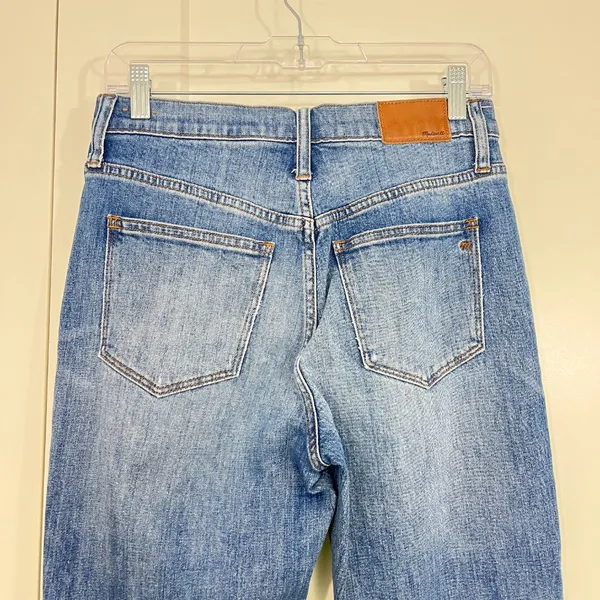 Madewell Size 25 Blue High Rise Slim Boyjean Distressed Raw Hem Jeans - Image 6