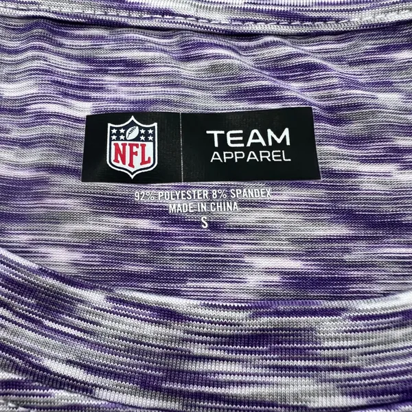 NFL Team Apparel Minnesota Vikings Womens Purple Space Dye Glitter T-Shirt S‎ - Image 4