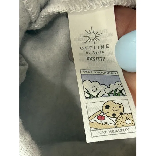 NWT OFFLINE by Aerie Womens Gray Jogger Sweatpants Fleece Sweat Pants XXS Baggy - Image 16