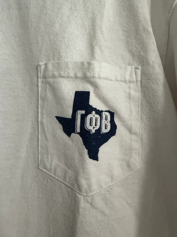 Gamma Phi Beta Texas Forever Long Sleeve Shirt White Size L - Image 3