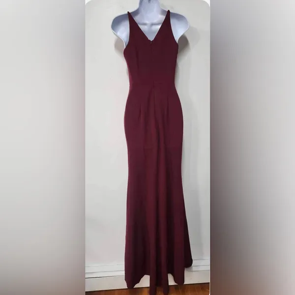 Bhldn Jones V-Neck Crepe Dress Size 0. B18 - Image 4