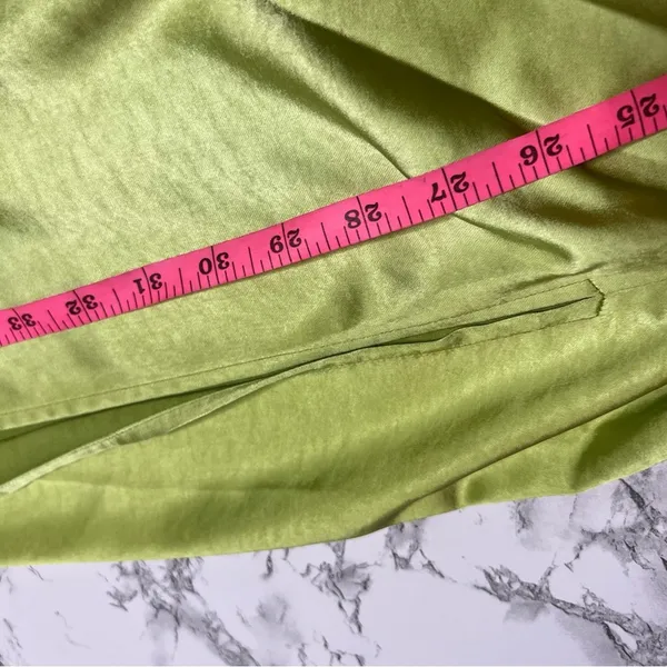 NWT OPT lime satin strappy dress‎ Sz XS - Image 7
