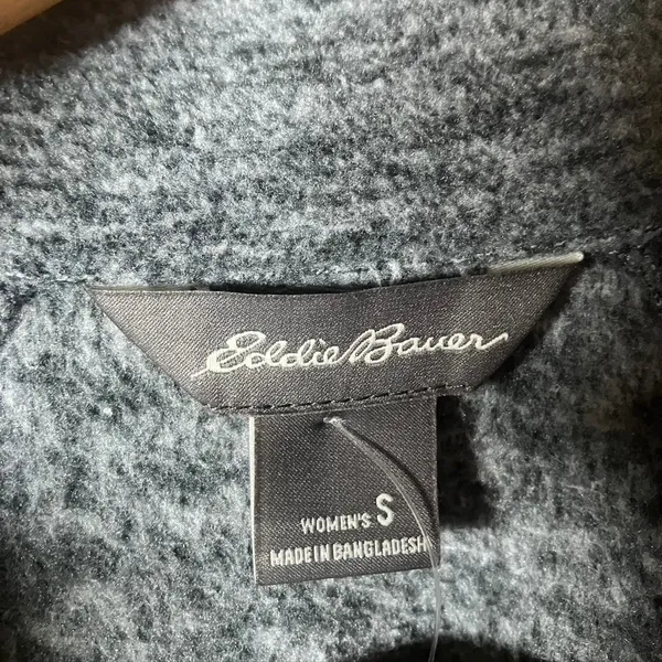 Eddie Bauer Womens Small Quarter Zip Pullover Long Sleeve Gray Athleisure‎ - Image 2