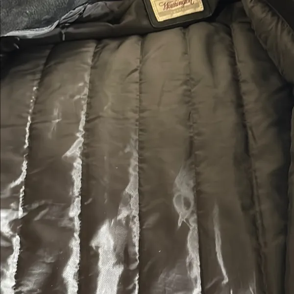 Vintage Worthington Black Leather Long Coat Petite Large - Image 9
