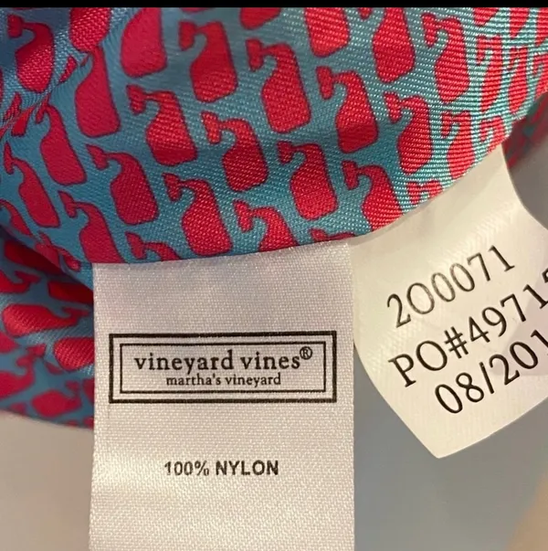 Vineyard Vines Hot Pink Quilted Puffer Vest Coat Whale L Preppy Turquoise - Image 6