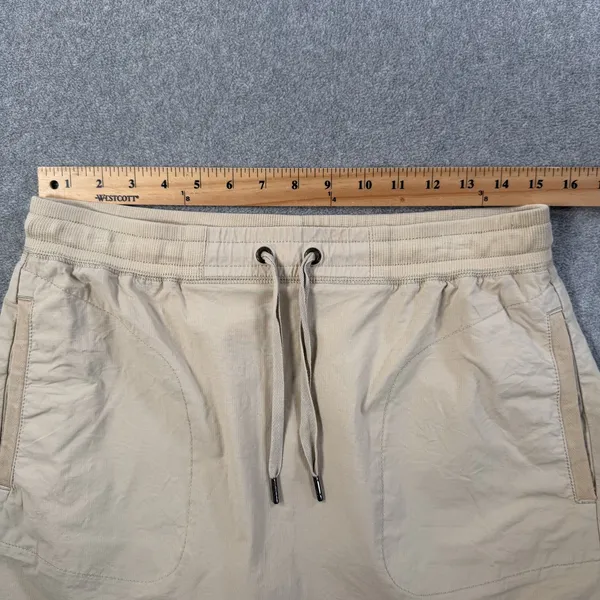 L.L.Bean Women's Small Regular Khaki Drawstring Elastic Waist Skirt Pockets - Image 5