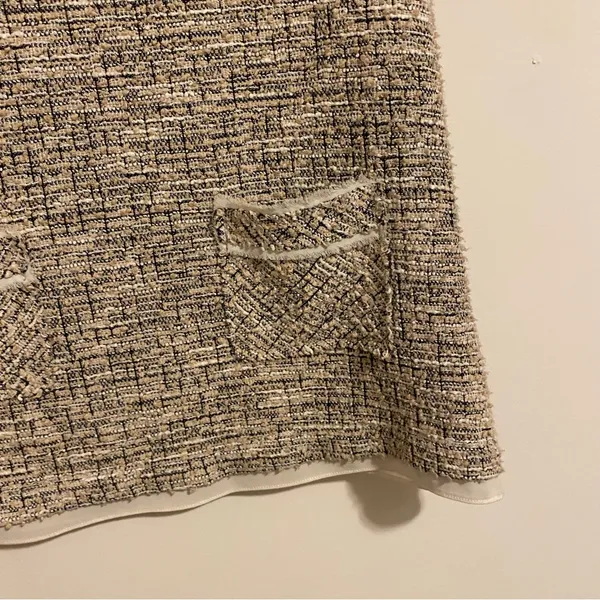 Anthropologie Postage Stamp Tweed Collared Blouse size XS - Image 6