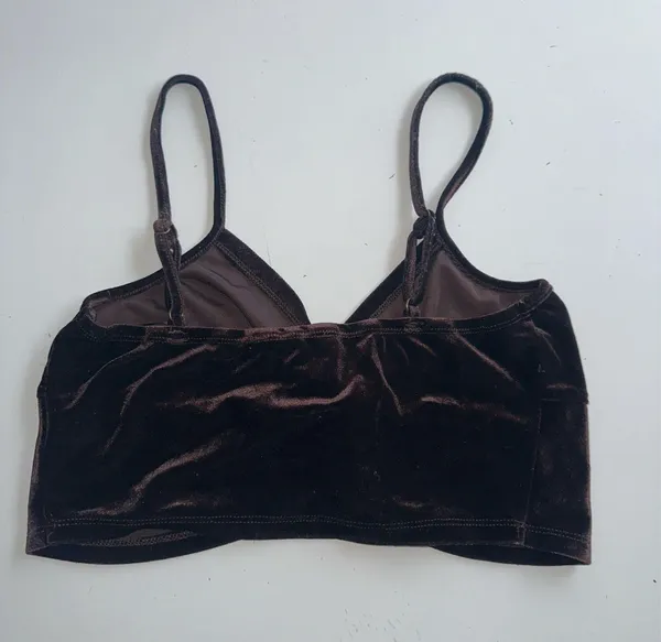 Bear Dance Brown velvet croptop - Image 2