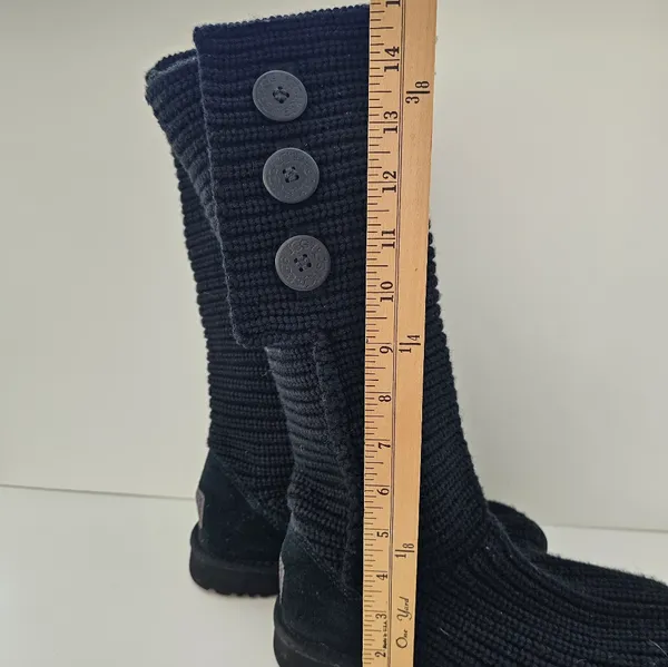 UGG Australia Lattice Cardy Knit Boots Black Size 8 - Image 7