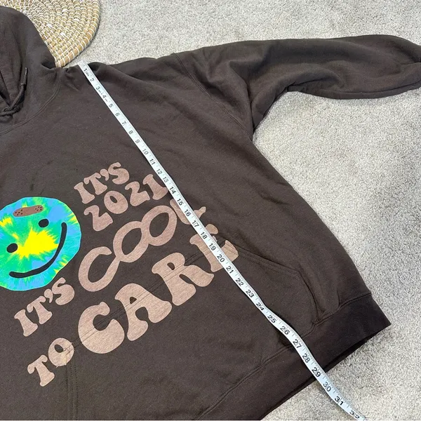 Lonely Ghost Women’s Sweatshirt Hoodie Pullover It’s Cool To Care 2021 Brown XXL - Image 14