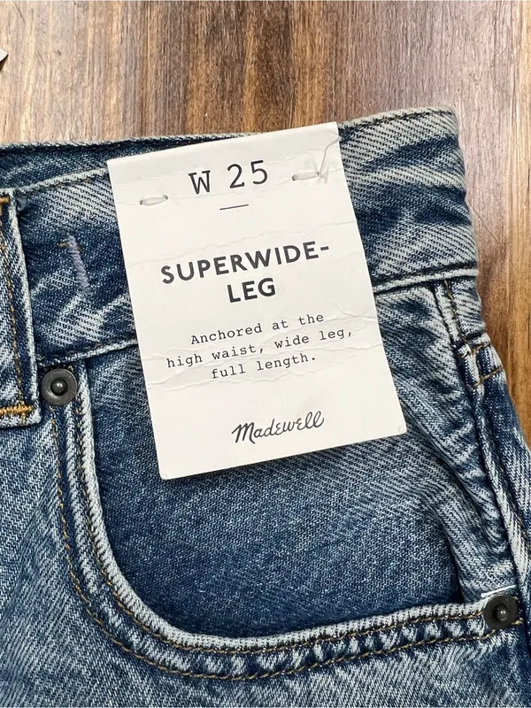 Madewell Superwide-Leg Jeans: Airy Denim Edition Size 25 NWT - Image 10
