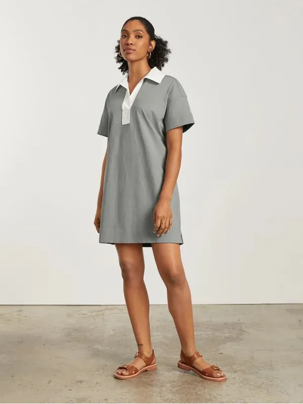 Everlane Women’s short sleeve organic cotton Polo dress sage green Size XXS NWT - Image 2