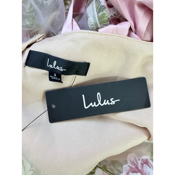 Lulus Authentic Sweetness Pink Floral Applique Tie-Strap Midi Dress - Image 11