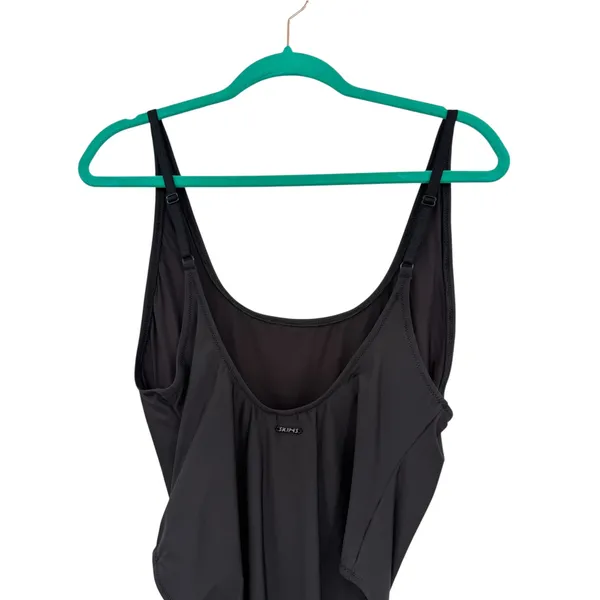 SKIMS Signature Swim Scoop Neck One Piece Swimsuit Onyx Black Size XL NWT - Image 7