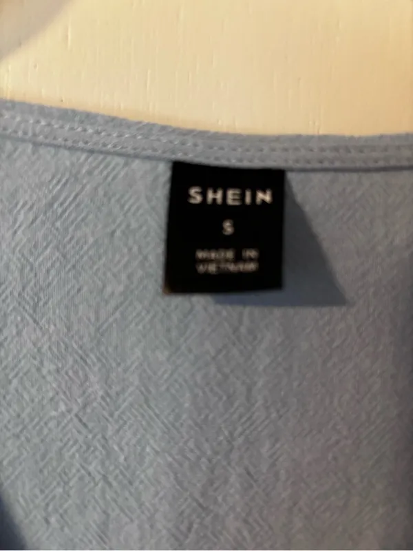 SHEIN Light Blue V-Neck Mini Dress - Image 2
