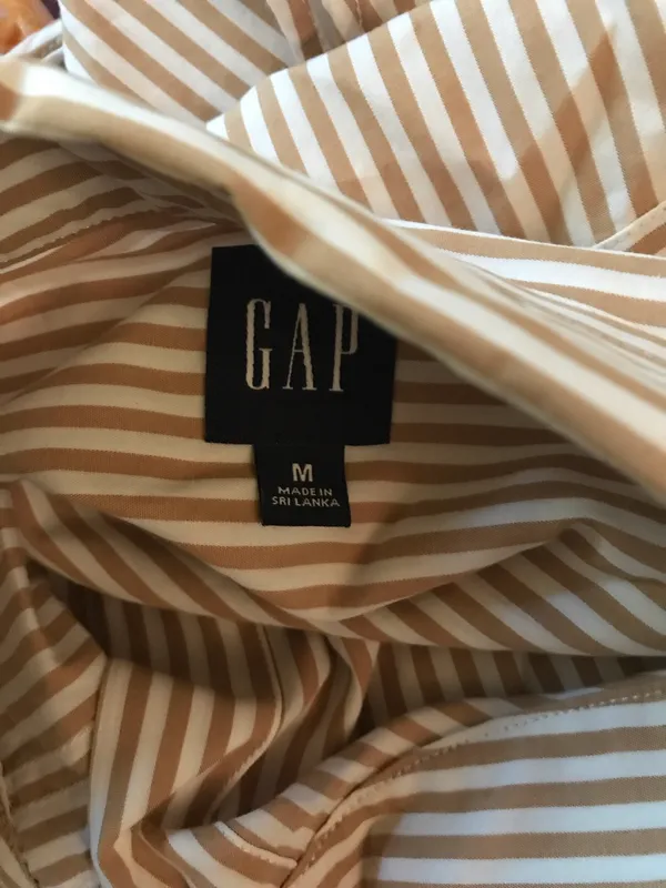 Gap Striped Button Down Tunic Sz M - Image 5