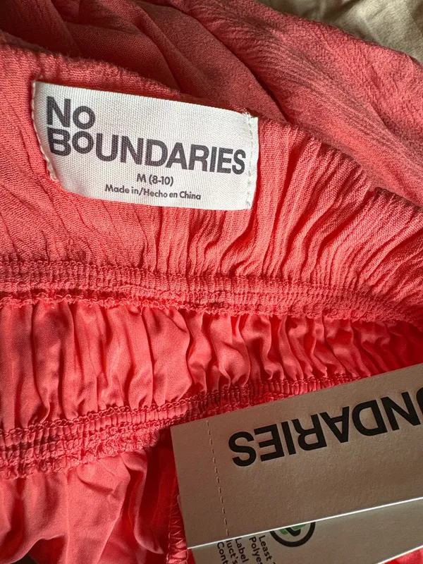 No Boundaries Sleeveless Tie Front Ruffle Romper, Women's - Image 7