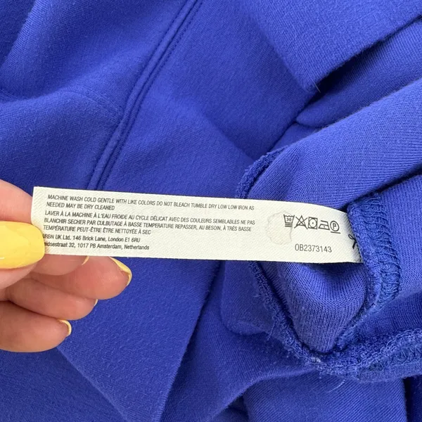 Daily Practice Anthropologie Quarter Zip Sweatshirt Womens XS Blue Crop Pullover - Image 6