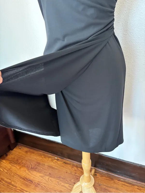 EXPRESS Vintage Late 90s Y2K Classic Black Wrap-Style Sleeveless Old Money Office Siren - Image 4
