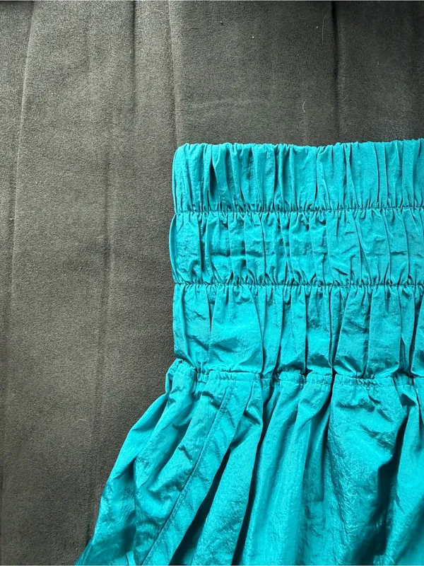 FP Movement by Free People Teal High-Waist Smocked Skort Shorts - Image 4