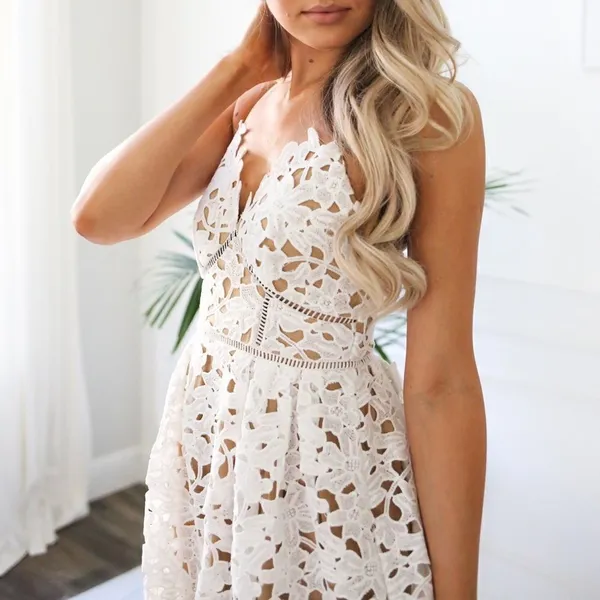 ✨2xHP✨Crochet Lace Midi Dress✨ White - Image 2