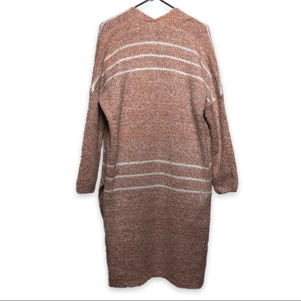 Essue Long Open Front Cardigan Sweater Blush White Size S - Image 2