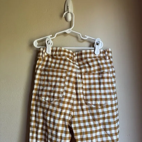 Hayden Button Closure Stretch Checkered Pants - Image 5