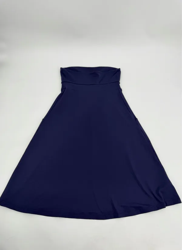 Susana Monaco Dress Womens XS Navy Blue Pleated Strapless Pocket Tube Minidress - Image 10