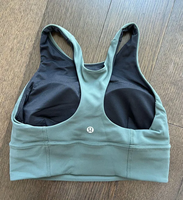 Lululemon light green wunder train longline bra - Image 2