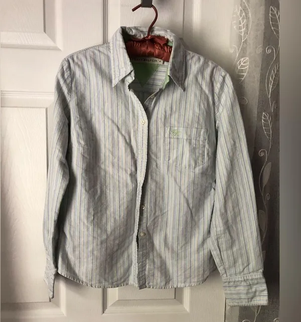 Tommy Hilfiger Striped button up Shirt classic 100% cotton women size M - Image 3