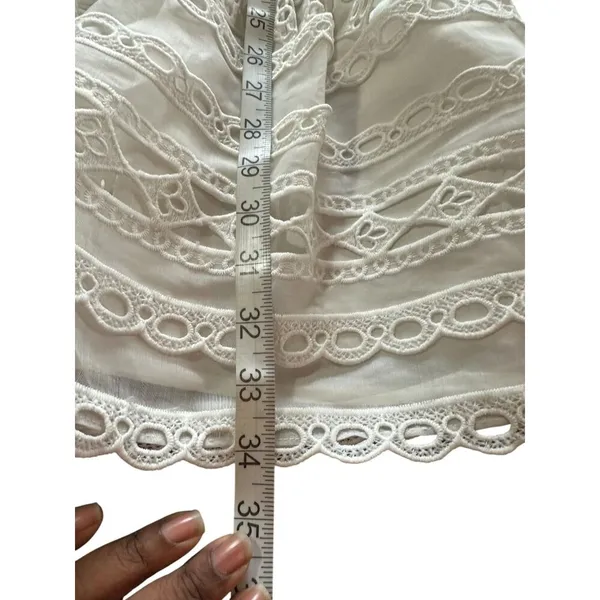 Endless Rose Lace Trim Crochet Mini Dress Sleeveless White Size M NWOT Romantic - Image 12