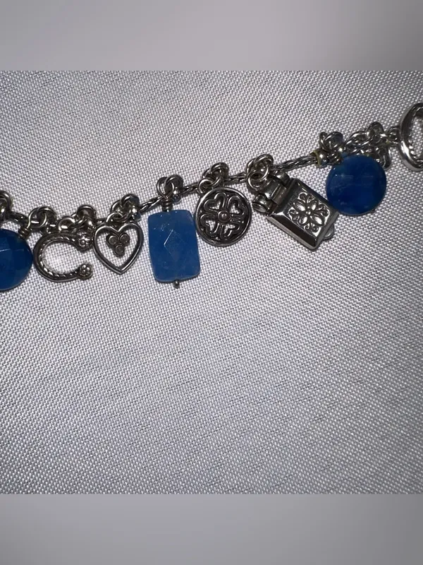 Brighton Fortune Lucky Charms Set Blue Gemstone Necklace Bracelet Earrings Rare - Image 9