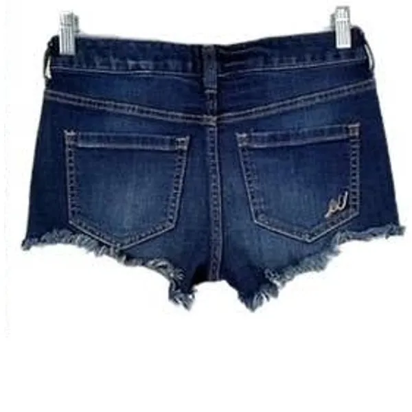 EXPRESS JEANS Boho Embroidered Cut Off Denim Bohemian Shorts ~ Women's 6 - Image 3