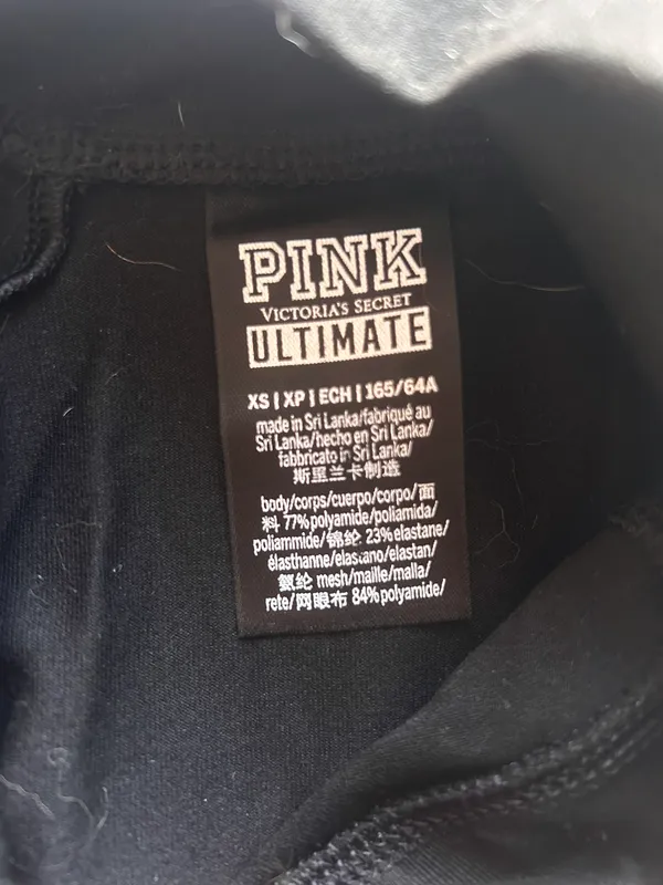 PINK Black Mesh Leggings - Image 3