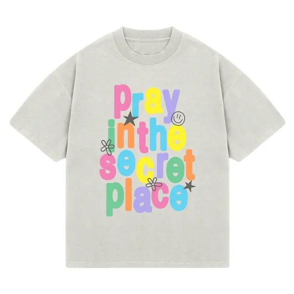 GLO Pray in the secret place size large tshirt - Image 5