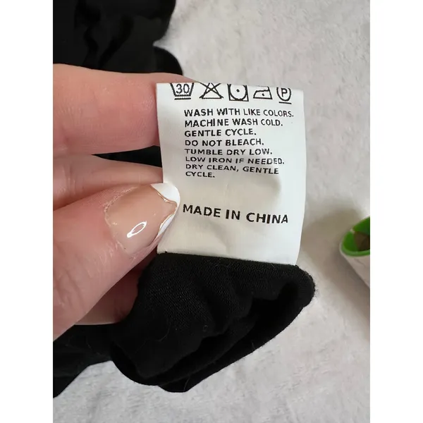 LBD ChicMe Black Sleeveless Wrap Front Side Tie Midi Dress Medium T1ODF2276 - Image 8