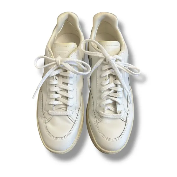 VEJA V-10 White Leather‎ Gray Suede Sneakers Women’s 10 Sustainable Low Top - Image 3